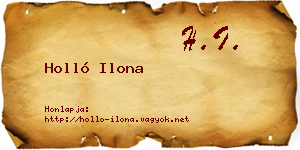 Holló Ilona névjegykártya