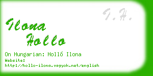 ilona hollo business card